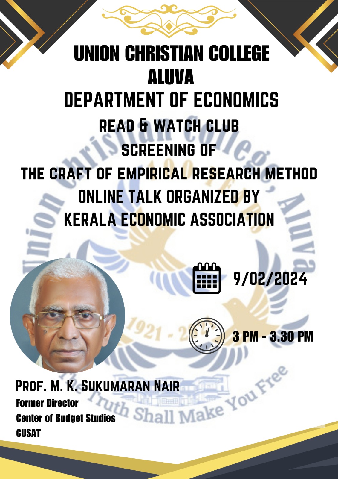 READ AND WATCH CLUB  ONLINE TALK : I