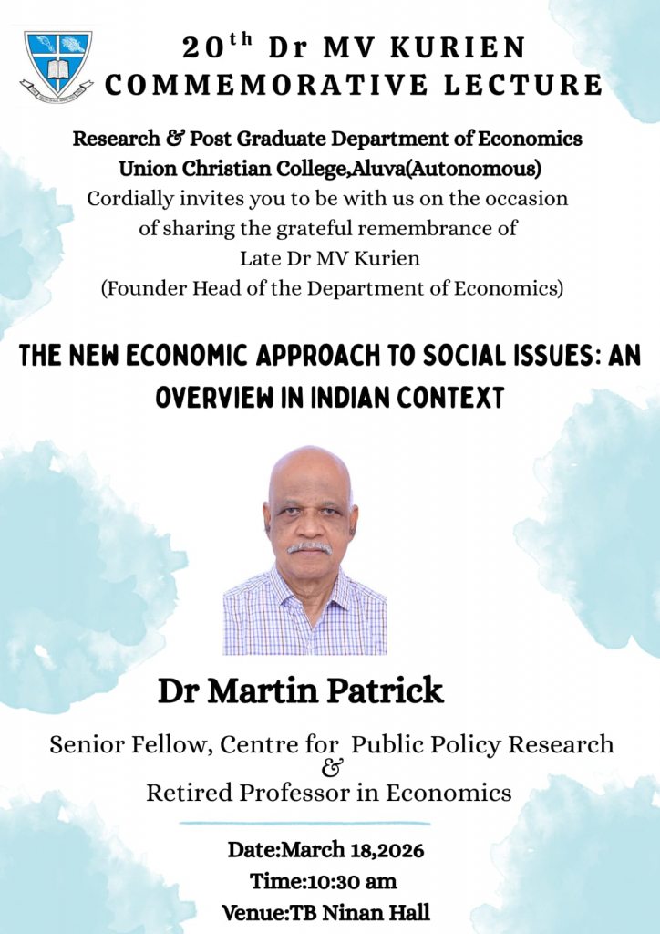 20th Dr. M.V. Kurien Commemorative Lecture