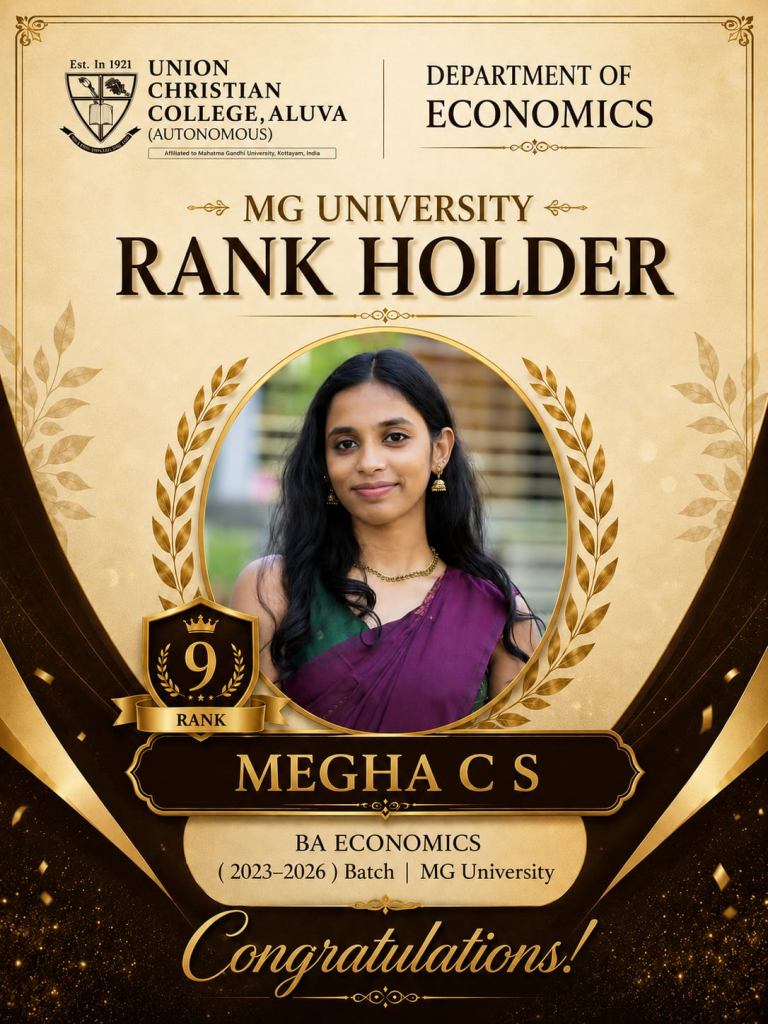 Congratulations to the UG Rank Holder
