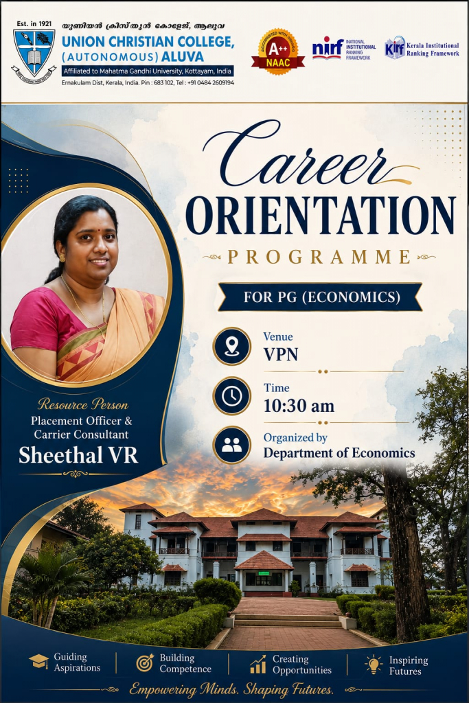Career Orientation Programme for PG Economics Students